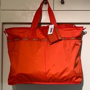NWT Large Orange LeSportsac Tote